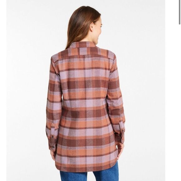 L.L. Bean Pink and Brown Plaid Button Down Shirt - Picture 3 of 8